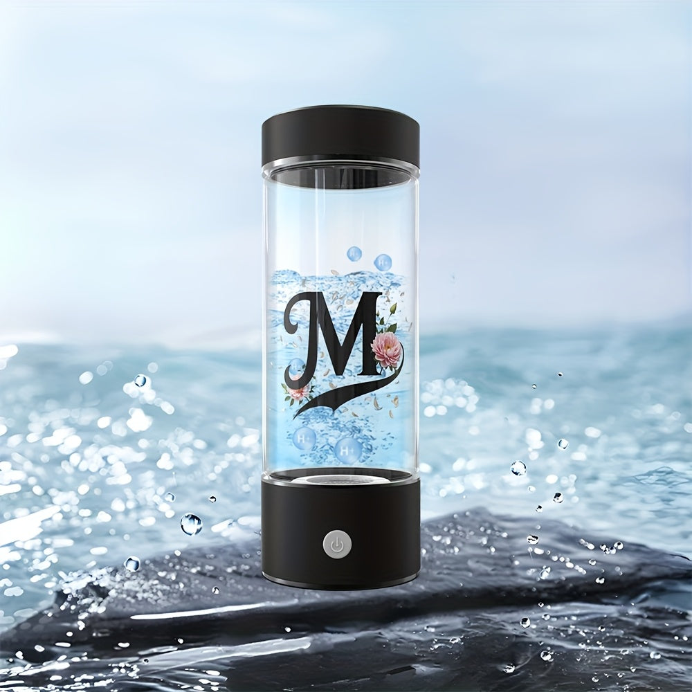 Portable hydrogen water bottle, upgraded version of 1000mAh rich in hydrogen water cup, rechargeable electrolytic hydrogen generator for 3 minutes, bubble machine spare parts, suitable for home office travel fitness